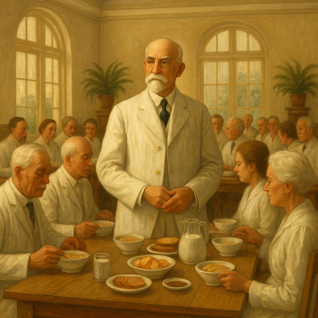 It’s 6:30 a.m. at the Battle Creek Sanitarium in 1905.