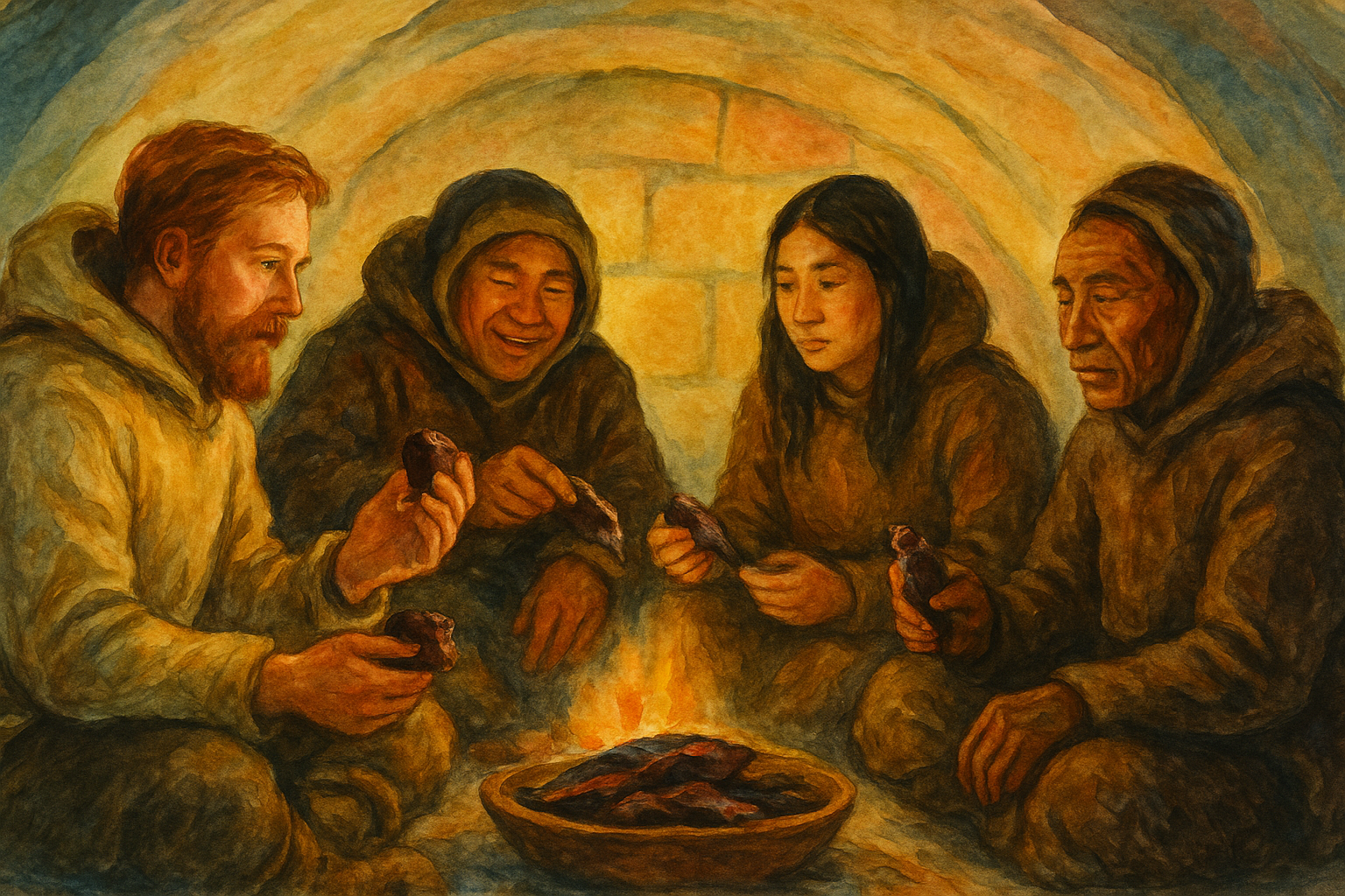 Vilhjalmur Stefansson with the Inuits