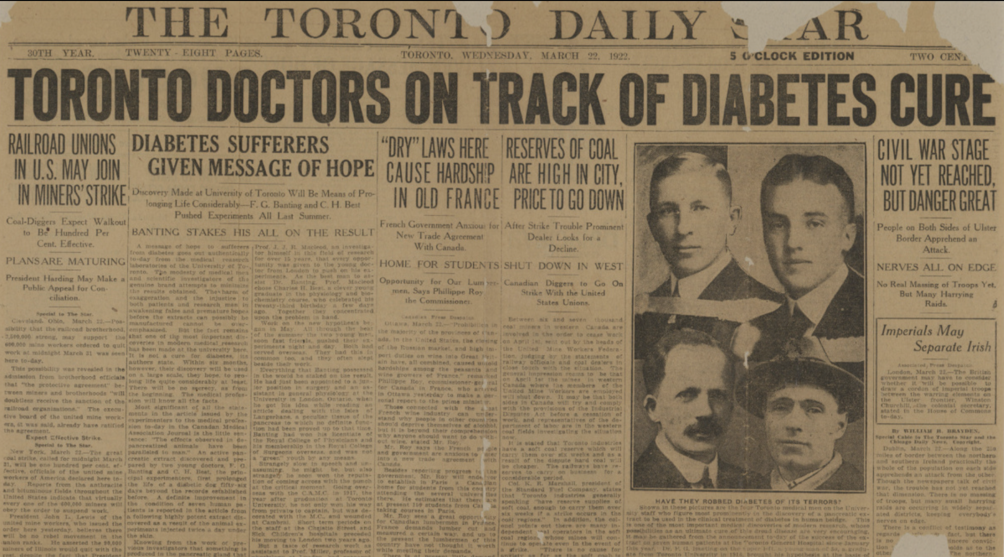 The Discovery of Insulin