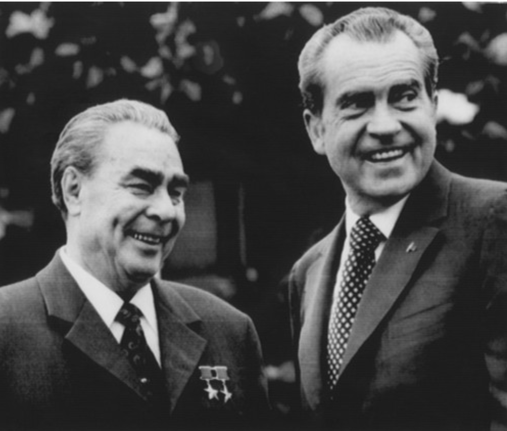June 1973: Brezhnev and Nixon in Washington.